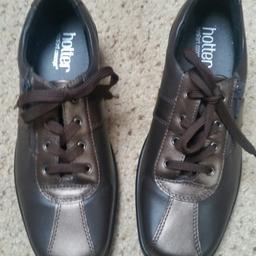 THESE LADIES LACE UP SHOES ARE FROM HOTTER, MADE IN ENGLAND.

COMFORT CONCEPT. SIZE 5.

BROWN & BRONZE IN COLOUR, WITH LACES & A SMALL ZIP FOR COMFORT.

SQUARE TOE.

THEY ARE IN IMMACULATE CONDITION, AS THEY HAVE ONLY BEEN WORN TO TRY ON.

FROM SMOKE AND PET FREE HOME.