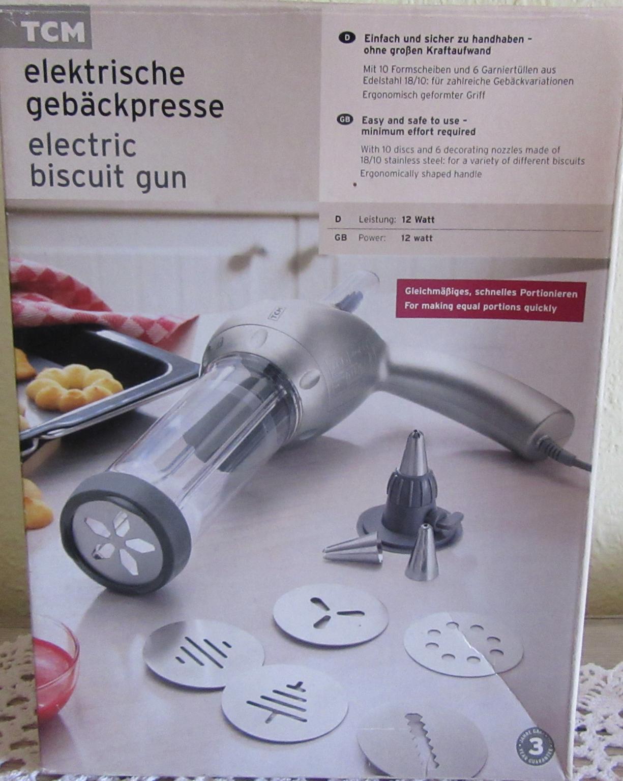 NEU elektr. Gebäckpresse TCM Tchibo Anleitung in für 15,00 € zum Verkauf