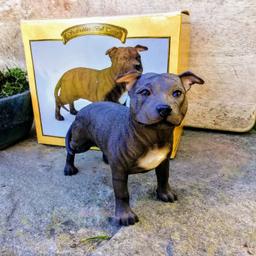 A beautiful life like statue of a
Staffordshire bull terrier.

Brand new still in undamaged box.

Stunning really quite stunning!