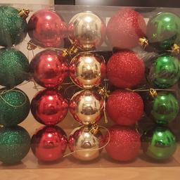 Brand New Christmas Decorations for the tree all brand new Festive Colour Baubles sets x 20. Pick up in the rayleigh area