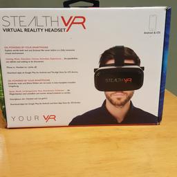 Stealth VR headset excellent condition in box. Bought for daughter used once sent her dizzy!!!  would make ideal christmas present.