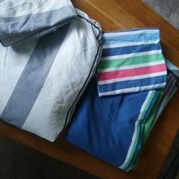 X2 boys single duvet sets with matching pillowcase. Used but still have life left. Darker set slightly faded.

Collection only.