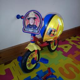 used fireman Sam bike.  come with a fireman Sam helmet. the bike never been used outside. in a very good working condition. pets free and smoke free house