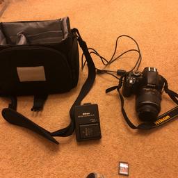 Nikon D D3100 14.2MP Digital SLR Camera - Black (Kit w/ VR 18-55mm Lens). Condition is Used but in excellent working order and only used a handful of times. Included: 8GB memory card, battery charger, battery, USB cable and Ultralight Carry Case