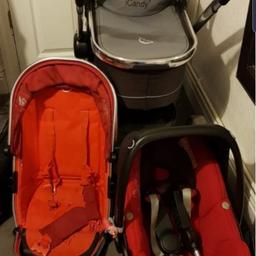 I am selling my Icandy pushchair.
It comes with the following -
Chassis
Single seat
Carrycot
sheepskin liner
Waterproof cover
Car seat with Adapters for maxicosi
Changing bag
Viewing is welcome
Any questions please ask
In good used condition