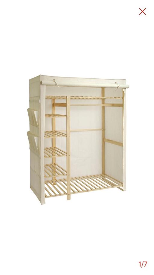 Buy & Sell West Midlands Coventry - Photos for Polycotton And Pine Triple Wardrobe - Cream