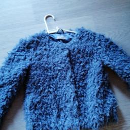 girls teddy jacket lined with poppers up the front so cannot be seen when done up size 8 yrs