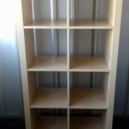 Ikea Shelving / Storage unit in very good condion. Dimensions are: 59 inches high. 15.5 inches deep, 31 inches wide.
Can deliver locally for a small fee.