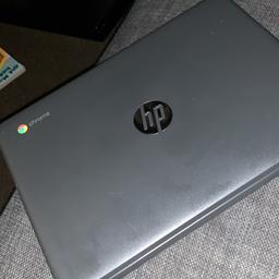 HP chromebook, 16gb, immaculate condition, not quite yet 6months old. 
Only selling cos my lad is getting gaming pc. 
Comes factory reset, fully working order, with charger & laptop grey bag.