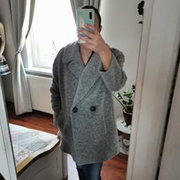 Verkaufe diesen schönen Fleece Mantel in grau gr. M