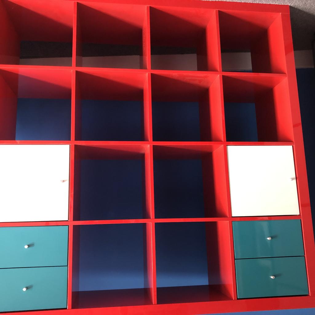 IKEA KALLAX HIGH GLOSS RED CUBE STORAGE in DA12 Gravesham for £80.00