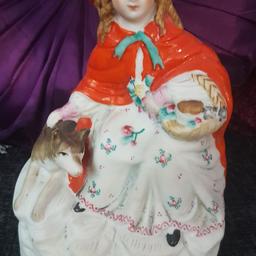 Antique Staffordshire Flatback" Little Red Riding Hood" Purine Ware FigureRed Riding Hood" Purine Ware Figure
In good condition for age.
No chips or cracks.
No original packaging.
Highly collectable.
Postage an extra £4.99