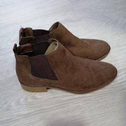 ladies brown Chelsea suede boot, slip on. size 6. RRP £29.50 never used