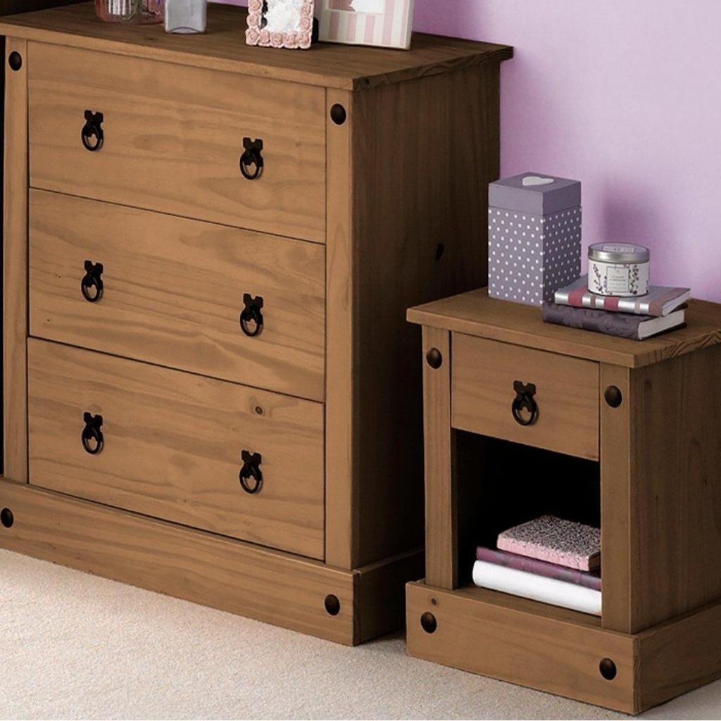 4 Piece Mexican Pine Bedroom SET DARK WOOD in M350BN Failsworth for £