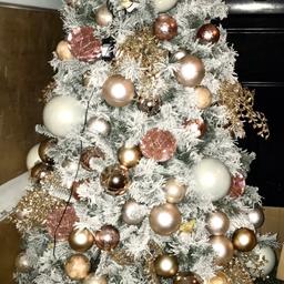 Brand new Xmas designer tree all decorations and over 200 lights included 8ft