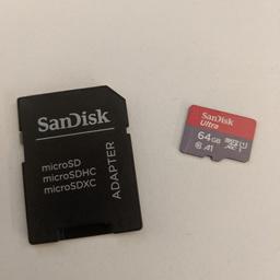 Säljer mitt 64GB stora SanDisk minneskort tillsammans med adaptern för att göra det till ett vanligt SD-kort.


Leverans: Kan hämtas vid BTH (Blekinge tekniska högskola). Kan även skickas som ett brev inom Sverige.
Betalning: Swish.