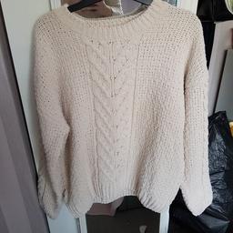 All primark jumpers, no longer needed but in great condition with loads of use left in them.
Black Jumper - M 12/14
Cable Knit Cream Jumper- M 12/14
Beige Jumper/Top - L 14/16
