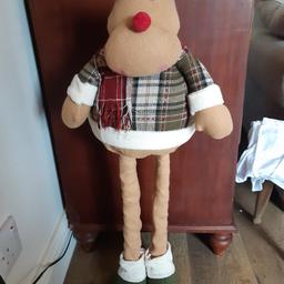 Like new. Been stored away. This is a lovely ornament or childs toy. it stretches to stand tall or push down for short height and legs. Paid £17 new.