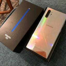 Almost brand new Galaxy Note 10+ 5G Aura Glow. Have used for about 3 weeks, in excellent condition. Comes with box and all accessories. Has a few minor scuff marks on the rear from general use, but very hard to see. Unlocked (tested on EE & 3).

Grab a bargain!