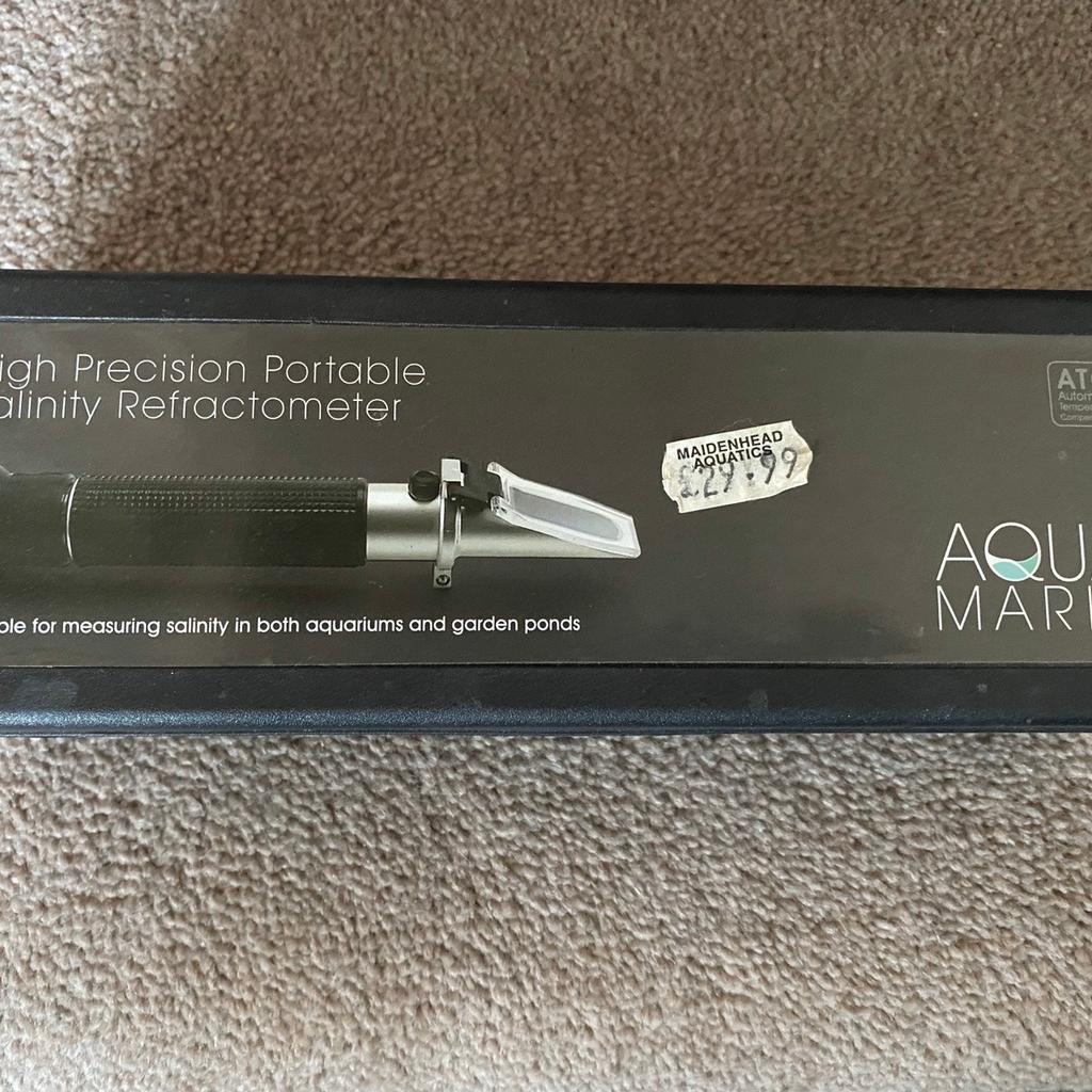 Aqua Marin High precision portable salinity refractometer.

In perfect condition and includes pipette to easily test water

RRP £29.99