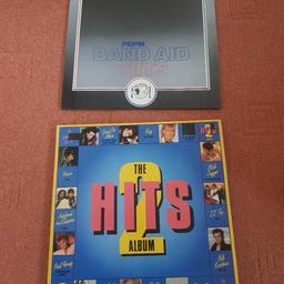 2 albums one double and one single .The Hits album 2...and Pepsi band aid hits bot records are in fantastic condition. from non smoking environment.