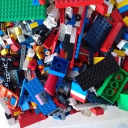 Huge bundle of lego in a plastic box, mixed pieces