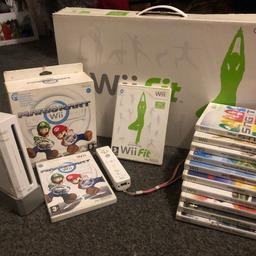 12 games
Brand new wii fit board
Mario cart wheel