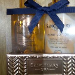 sanctuary gift set containing hand lotion and hand wash, collection only