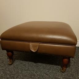 A very sturdy brown ottoman that lifts up to reveal storage & doubles as a footstool / seating. Great quality just need the space so looking to get rid asap! It has a small lighter patch on one side, about the size of a 10p coin.

Pick up only as I don't have a car. It's very heavy. Offers welcome. Boardgames not included 😂