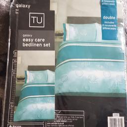 double bed linen set with 2 housewife pillowcases