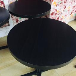 No scrunched, like new, dark and very nice tables. £40 per one. Collection only