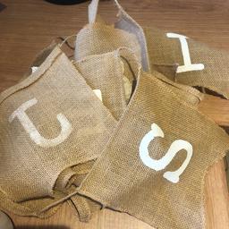 Long hessian ‘just married’ bunting. Used for our wedding. Good condition