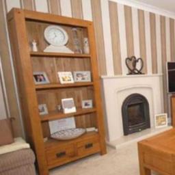 Bookcase in the Quercus range from Oak Furniture Land. Collection from Ellesmere Port.