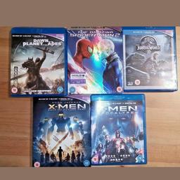 5 x 3D Blu-ray Budle:


Dawn of the Planet of the Apes

The Amazing Spider-Man 2

Jurassic World

X-Men: Apocalypse

X-Men: Days of Future Past


Like new
