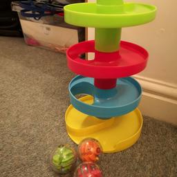 Great toddler toy. Has four levels and three balls. Can be taken apart easily for building play/storage. Excellent condition.
Would make a great Christmas present.
From a smoke free home.
Collection from Trentham Lakes ST4.
