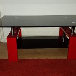 excellent coffee table, selling due to change colour scheme in my lounge, few scratch as seen in pictures, bargain as paid £45 , quick sale , first come first serve, collection only,
size approx 110cm x 60cm , height 45cm