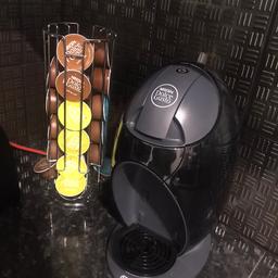 Nescafé dolce gusto De'Longhi black coffee machine, good condition used a hand full of times. Comes with loads of different coffee pods as shown in pics. Collection only.