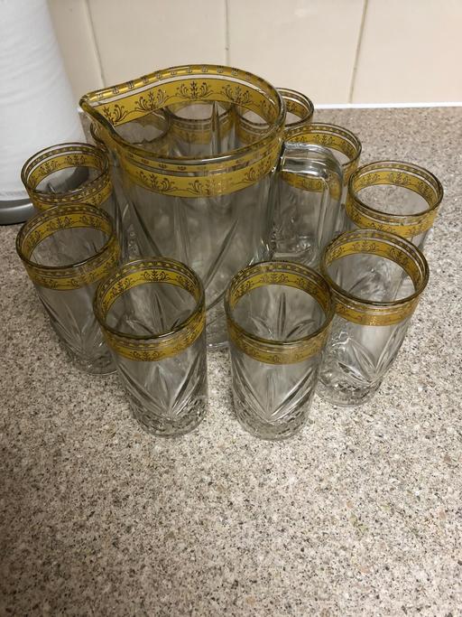 Buy & Sell West Midlands Birmingham - Photos for 10 glass cups with glass jug