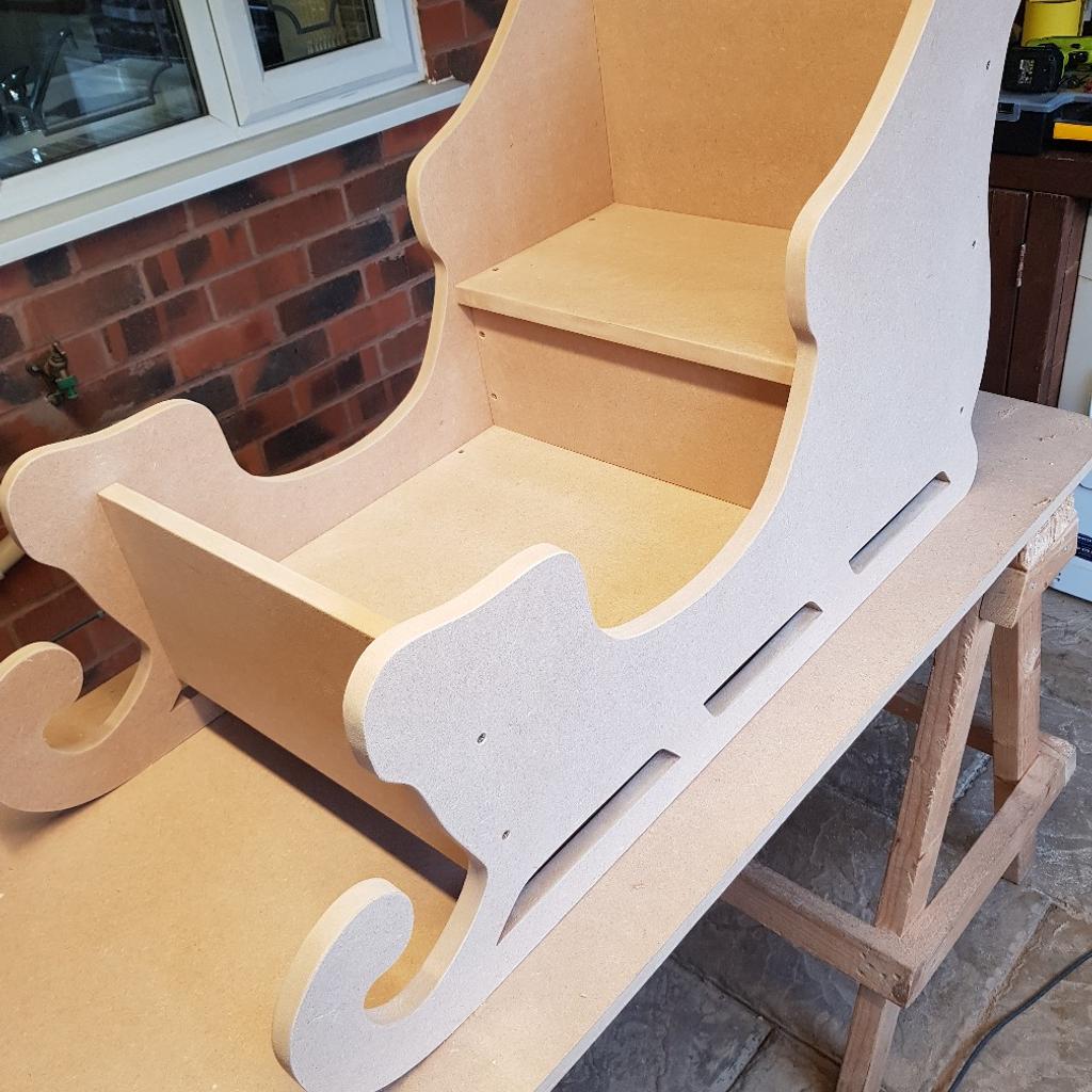 I have my own business making all kinds of custom beds and furniture this is a childs santa sleigh I can make them all sizes great present for christmas eve to fill with presents if they are of interest please contact me thank you