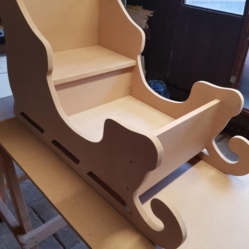 I have my own business making all kinds of custom beds and furniture this is a childs santa sleigh I can make them all sizes great present for christmas eve to fill with presents if they are of interest please contact me thank you