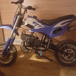 nice clean kids mini moto Will run think it needs 2 stroke oil init and air screw may need playing with not got time to mess needs air filter 7 pounds on eBay nice Xmas present