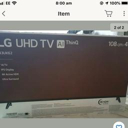Brand new unopened in the box , google assist  and Alexa assist , the latest 2019 Tv