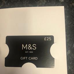 Unused £25 gift card