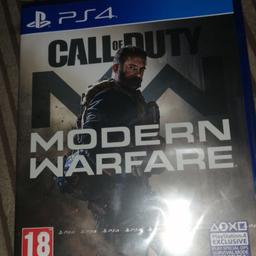 Brand new still in wrapper COD:MW for PS4. Bought as a present for brother but he already bought it 🤦‍♀️ collection only WS2 or can post of paid through PayPal or BACs. £40 as still in wrapper never opened (you can see the PS4 Wrapper still on it).
