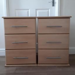 2 x beech bedside drawers excellent condition from smoke free home these were not cheap when they were purchased so they are really good quality £20 for both.
