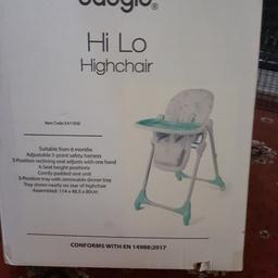 high chair boxed