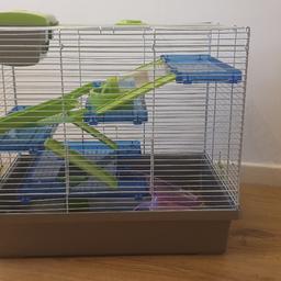 good condition hamster cage perfect size for a Syrian hamster comes with all accessories and a extra wheel