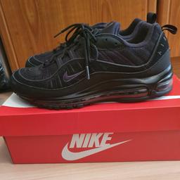 Nike air max 98 in Black/Anthracite. Size 9uk. trainers come with original box. They have been worn once and has a tiny scuff at the front left shoe. im open to offers but nothing silly. purchased for £149.99.