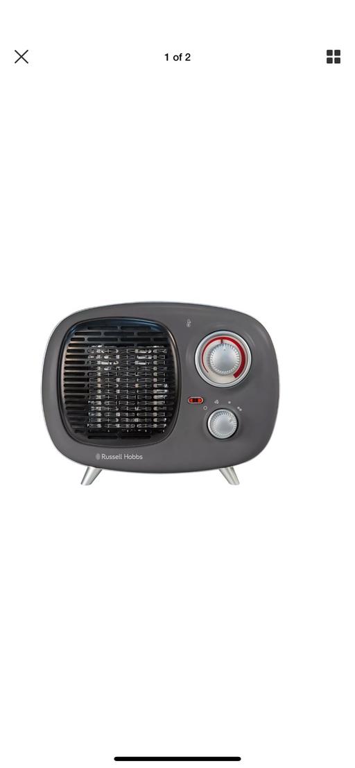 Buy & Sell West Midlands Sandwell - Photos for Russell Hobbs Retro PTC Fan Heater 1500W Grey