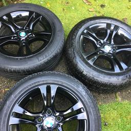 Bmw 16” alloys 3 x black, and 2 each of the other styles, all wheels in good condition very little in marks black ones have been refurbed a few months ago so no marks at all, all wheels have 205/55-16 tyres all good treads from 3 to 6mm all inflated ready to fit. Ideal for spare wheels or ones you have damaged. all wheels are £25 each, sorry don’t do best prices etc